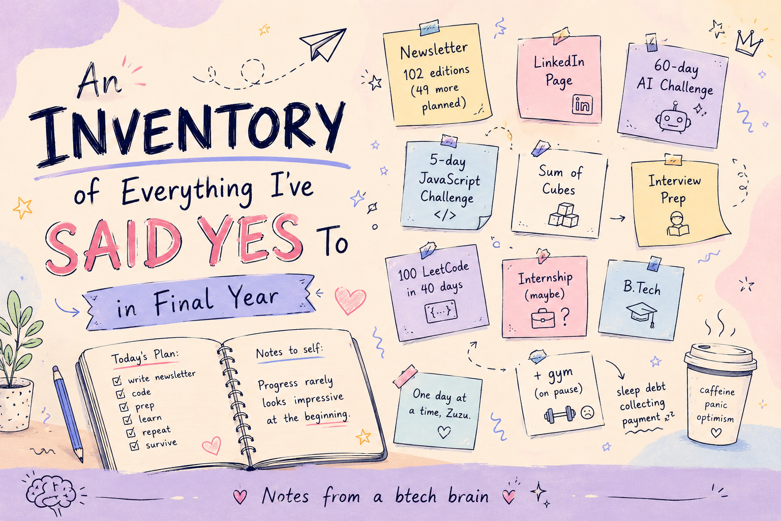 An Inventory of Everything I've Said Yes To in Final Year