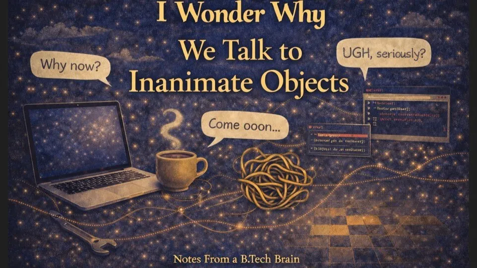 I Wonder Why We Talk to Inanimate Objects