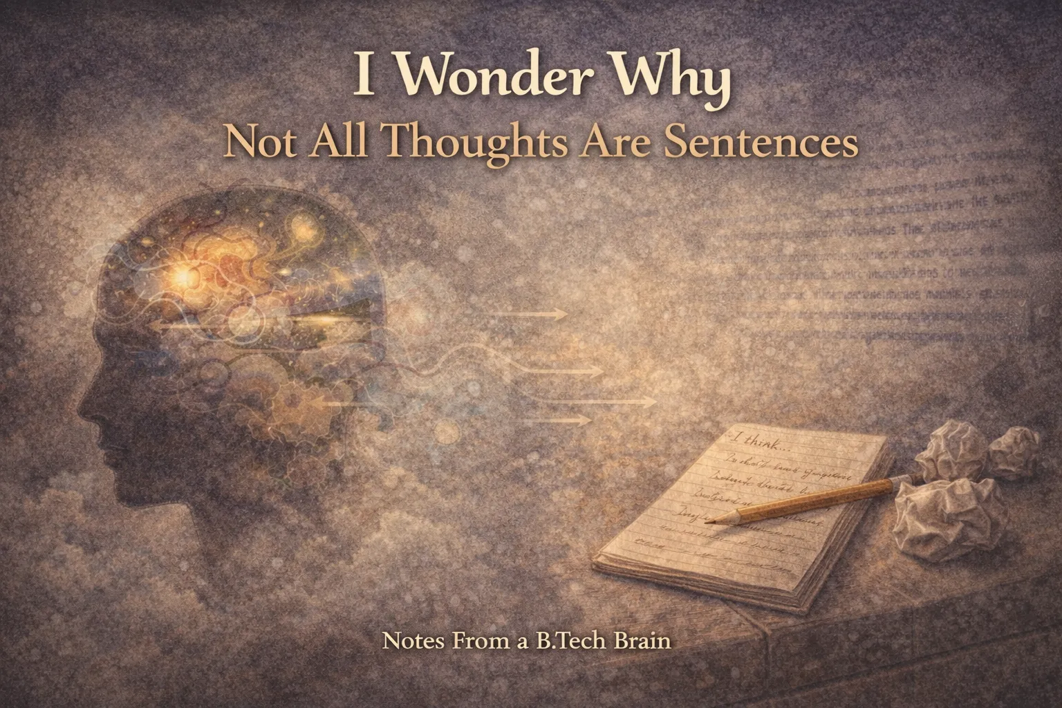 I Wonder Why Not All Thoughts Are Sentences