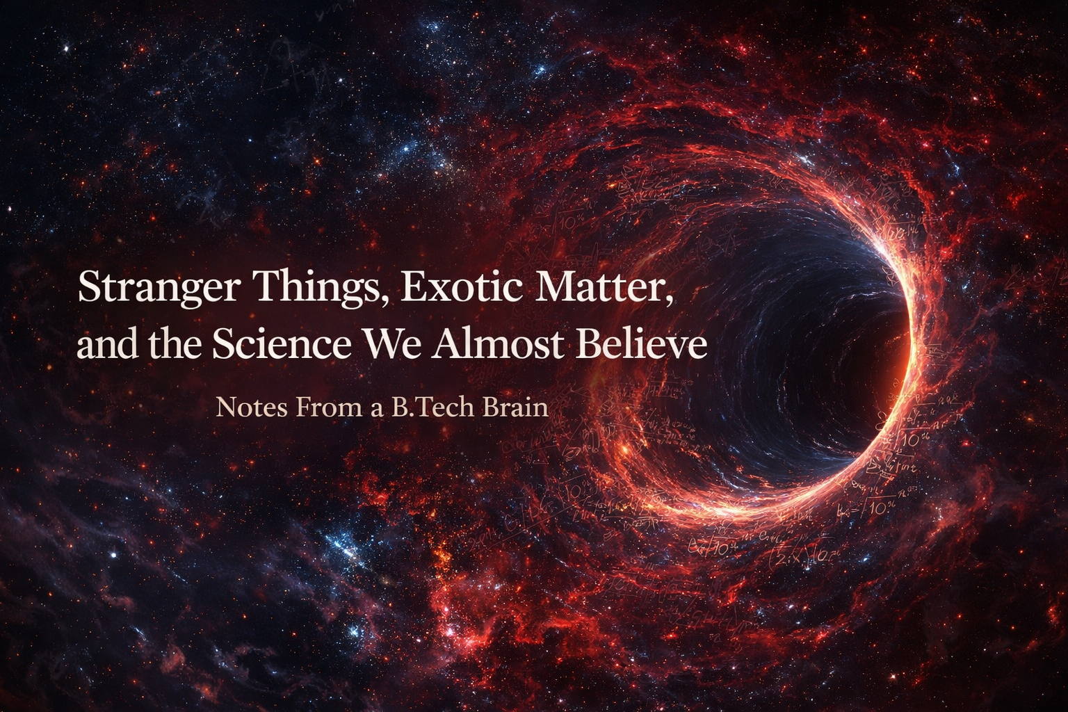 Stranger Things, Exotic Matter, and the Science We Almost Believe