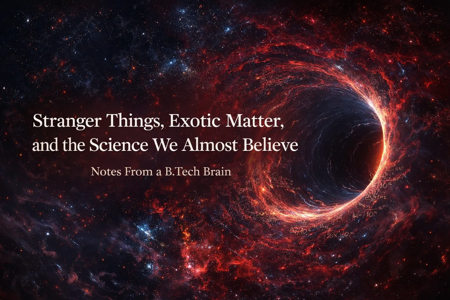 Stranger Things, Exotic Matter, and the Science We Almost Believe