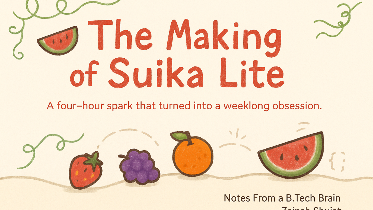 🍉 The Making of Suika Lite
