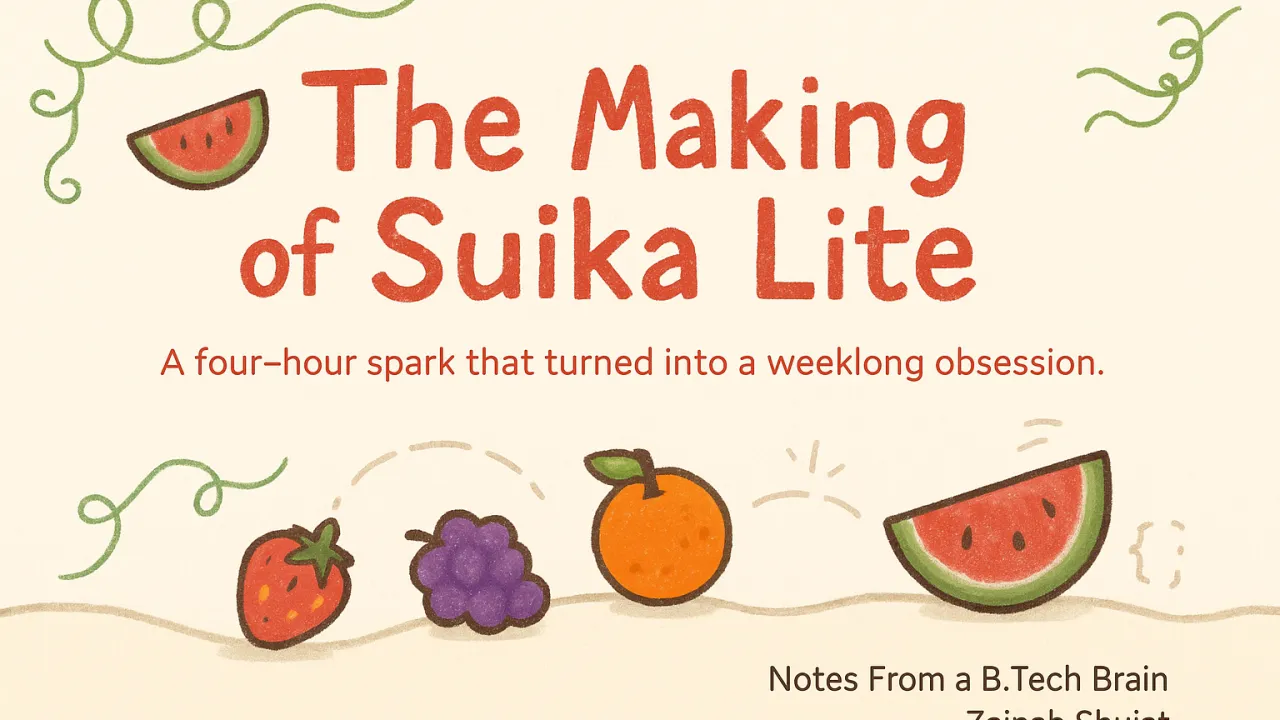 🍉 The Making of Suika Lite